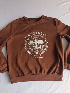 Dragon Rider Fourth Wing Brown Crewneck Sweatshirt M